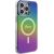 Guess GUHMP15XHITSK Hardcase IML Iridescent MagSafe Aizsargapvalks priekš iPhone 15 Pro Max 6.7" Neoriģinālie Maciņi