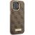 Guess GUHMP14LU4GPRW Hardcase 4G Logo Plate MagSafe Aizsargapvalks priekš iPhone 14 Pro 6,1" / brūns Neoriģinālie Maciņi