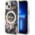 Guess GUHMP14SHCFWSK Hardcase Flower MagSafe Aizsargapvalks priekš iPhone 14 / 15 / 13 6.1" / melns Neoriģinālie Maciņi