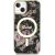 Guess GUHMP14SHCFWSK Hardcase Flower MagSafe Aizsargapvalks priekš iPhone 14 / 15 / 13 6.1" / melns Neoriģinālie Maciņi