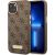 Guess GUHMP14MU4GPRW Hardcase 4G Logo Plate MagSafe Aizsargapvalks priekš iPhone 14 Plus / 15 Plus 6.7" / brūns Neoriģinālie Maciņi