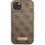 Guess GUHMP14MU4GPRW Hardcase 4G Logo Plate MagSafe Aizsargapvalks priekš iPhone 14 Plus / 15 Plus 6.7" / brūns Neoriģinālie Maciņi