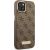 Guess GUHMP14MU4GPRW Hardcase 4G Logo Plate MagSafe Aizsargapvalks priekš iPhone 14 Plus / 15 Plus 6.7" / brūns Neoriģinālie Maciņi