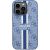 Guess GUHMP14LP4RPSB Hardcase 4G Printed Stripes MagSafe Aizsargapvalks priekš iPhone 14 Pro 6.1" / zils Neoriģinālie Maciņi