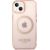 Guess GUHMP14SHTCMP Hardcase Gold Outline Translucent MagSafe Aizsargapvalks priekš iPhone 14 / 15 6.1" / rozā Neoriģinālie Maciņi