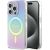Guess GUHMP15LHITSU Hardcase IML Iridescent MagSafe Aizsargapvalks priekš iPhone 15 Pro 6.1" / violets Neoriģinālie Maciņi