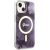 Guess GUHMP14SHTMRSU Golden Marble MagSafe Aizsargapvalks priekš iPhone 14 / 15 / 13 6.1" / violets Neoriģinālie Maciņi
