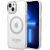 Guess GUHMP14MHTRMS Metal Outline Magsafe Aizsargapvalks priekš iPhone 14 Plus / 15 Plus 6.7" / sudrabs Neoriģinālie Maciņi