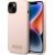 Guess GUHMP14MSBPLP Hardcase Silicone Logo Plate MagSafe Aizsargapvalks priekš iPhone 14 Plus/15 Plus 6.7" / rozā Neoriģinālie Maciņi