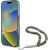 Guess GUHMP16MHGCRELSA Hardcase IML Glitter With Pearl Strap MagSafe Aizsargapvalks priekš iPhone 16 Plus 6.7" / zaļš Neoriģinālie Maciņi
