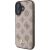 Guess GUHMP16SPGPYSW Peony Script MagSafe Aizsargapvalks priekš iPhone 16 6.1" / brūns Neoriģinālie Maciņi
