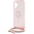 Guess GUHMP16SHCTSGNSP Hardcase Crossbody Cord Script MagSafe Aizsargapvalks priekš iPhone 16 6.1" / rozā Neoriģinālie Maciņi