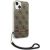 Guess GUOHCP14MH4STW Hardcase 4G Print Strap Aizsargapvalks priekš iPhone 14 Plus / 15 Plus 6.7" / brūns Neoriģinālie Maciņi