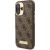 Guess GUHMP16SU4GPRW Hardcase 4G Logo Plate MagSafe Aizsargapvalks priekš iPhone 16 6.1" / brūns Neoriģinālie Maciņi