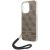 Guess GUOHCP14XH4STW Hardcase 4G Print Strap Aizsargapvalks priekš iPhone 14 Pro Max 6,7" / brūns Neoriģinālie Maciņi