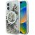 Guess GUHMP16SLFMWTE Liquid Glitter Flower MagSafe Aizsargapvalks priekš iPhone 16 6.1" / bēšs Neoriģinālie Maciņi