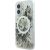 Guess GUHMP16SLFMWTE Liquid Glitter Flower MagSafe Aizsargapvalks priekš iPhone 16 6.1" / bēšs Neoriģinālie Maciņi