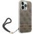 Guess GUOHCP14LH4STW Hardcase 4G Print Strap Aizsargapvalks priekš iPhone 14 Pro 6,1" / brūns Neoriģinālie Maciņi