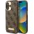 Guess GUHMP16MU4GPRW Hardcase 4G Logo Plate MagSafe Aizsargapvalks priekš iPhone 16 Plus 6.7" / brūns Neoriģinālie Maciņi