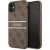 Guess GUHCN614GDBR 4G Stripe Hardcase Aizsargapvalks priekš iPhone 11 6,1" / Xr brūns Neoriģinālie Maciņi