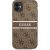 Guess GUHCN614GDBR 4G Stripe Hardcase Aizsargapvalks priekš iPhone 11 6,1" / Xr brūns Neoriģinālie Maciņi