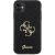 Guess GUHCN61HG4SGK Glitter Script Big 4G Aizsargapvalks priekš iPhone 11/XR 6.1" / melns Neoriģinālie Maciņi