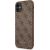 Guess GUHCN61G4GFBR Hardcase 4G Metal Gold Logo Aizsargapvalks priekš iPhone 11 6,1" / brūns Neoriģinālie Maciņi