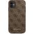 Guess GUHCN61G4GFBR Hardcase 4G Metal Gold Logo Aizsargapvalks priekš iPhone 11 6,1" / brūns Neoriģinālie Maciņi