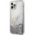 Guess GUHCP12LGLVSSI Glitter Vintage Script Hardcase Aizsargapvalks priekš iPhone 12 Pro Max 6,7" / sudraba Neoriģinālie Maciņi