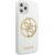 Guess GUHCN65TPUWHGLG Glitter 4G Circle Logo Aizsargapvalks priekš iPhone 11 Pro Max / balts Neoriģinālie Maciņi