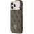 Case Guess 4G PU Triangle Logo & Stand Camera Magsafe Aizsargapvalks priekš iPhone 17 Pro Max / brūns Neoriģinālie Maciņi