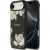 Guess Grained Flowers Classic Logo MagSafe Aizsargapvalks priekš iPhone Air / melns Neoriģinālie Maciņi