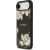 Guess Grained Flowers Classic Logo MagSafe Aizsargapvalks priekš iPhone Air / melns Neoriģinālie Maciņi