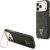 Case Guess 4G PU Triangle Logo & Stand Camera Magsafe Aizsargapvalks priekš iPhone 17 Pro Max / melns Neoriģinālie Maciņi