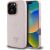Case Guess Grained Hot Stamp Peony Triangle Logo MagSafe Aizsargapvalks priekš iPhone 16 Pro / rozā Neoriģinālie Maciņi