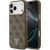 Case Guess 4G Triangle Logo MagSafe Aizsargapvalks priekš iPhone 17 Pro Max / brūns Neoriģinālie Maciņi