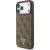 Guess 4G Strap Triangle Logo MagSafe Aizsargapvalks priekš iPhone 17 Pro Max / brūns Neoriģinālie Maciņi