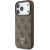 Guess 4G Strap Triangle Logo MagSafe Aizsargapvalks priekš iPhone 17 Pro / brūns Neoriģinālie Maciņi