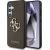 Guess Grained Big 4G Logo Small Classic Logo Case Aizsargapvalks priekš Samsung Galaxy S25 Plus / brūns Neoriģinālie Maciņi