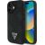 Case Guess Grained Hot Stamp Peony Triangle Logo MagSafe Aizsargapvalks priekš iPhone 16 / melns Neoriģinālie Maciņi