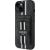 Guess 4G Stripes with wallet Magsafe Case Aizsargapvalks priekš iPhone 15 / melns Neoriģinālie Maciņi