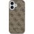 Case Guess 4G Triangle Logo MagSafe Aizsargapvalks priekš iPhone 17 / brūns Neoriģinālie Maciņi