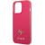 Guess GUHCP13LPS4MF Hardcase Saffiano 4G Small Metal Logo Aizsargapvalks priekš iPhone 13 Pro / 13 6,1" / rozā Neoriģinālie Maciņi