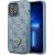 Guess GUHCP13LP4TPB Hardcase 4G Triangle Logo Cardslot Aizsargapvalks priekš iPhone 13 Pro / 13 6,1" / zils Neoriģinālie Maciņi