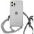 Guess GUHCP12MKC4GSSI Transparent Hardcase 4G Silver Chain Aizsargapvalks priekš iPhone 12/12 Pro 6,1" Neoriģinālie Maciņi
