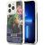 Guess GUHCP13LLFLSB Flower Liquid Glitter Hardcase Aizsargapvalks priekš iPhone 13 Pro / 13 6,1" / zils Neoriģinālie Maciņi