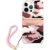Guess GUHCP13LKCABPI Camo Strap Collection Aizsargapvalks priekš iPhone 13 Pro / 13 6,1" / rozā Neoriģinālie Maciņi