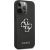 Guess GUHCP13LSA4GSBK Saffiano 4G Metal Logo Aizsargapvalks priekš iPhone 13 Pro/13 6,1" / melns Neoriģinālie Maciņi