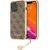 Guess GUHCP13LGF4GBR Hardcase 4G Charms Collection Aizsargapvalks priekš iPhone 13 Pro / 13 6,1" / brūns Neoriģinālie Maciņi