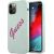 Guess GUHCP12MLSVSBF Silicone Vintage Hardcase Aizsargapvalks priekš iPhone 12/12 Pro 6,1" / blue fuschia Neoriģinālie Maciņi